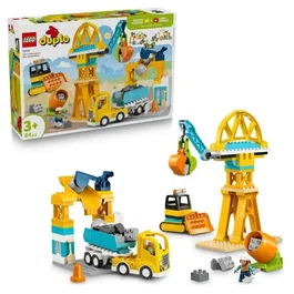 LEGO 10476 DUPLO My Town Obra de Construcción y Vehículos de Construcción 3 en 1 - Set de Juego Creativo para Niños
