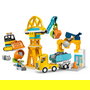 LEGO DUPLO 10476 Obra y Vehículos de Construcción 3 en 1 Set de Construcción con 84 Piezas y 2 Figuras, Edad 3+ Años