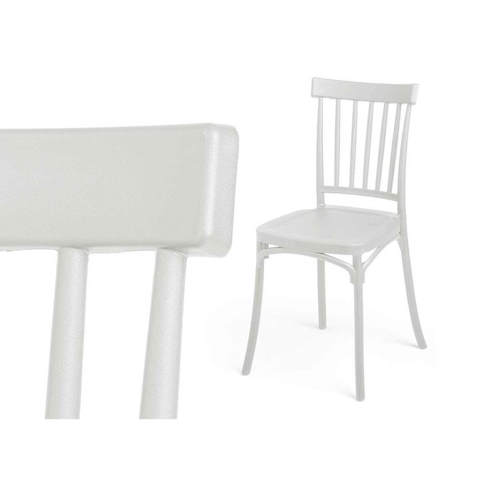 GIFTDECOR Silla de barras blanca