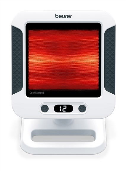 Beurer Lámpara Infrarrojos IL-60, Calentador Cerámico con Radiación 30x40cm, Ángulo 0-40°, Temporizador 15min