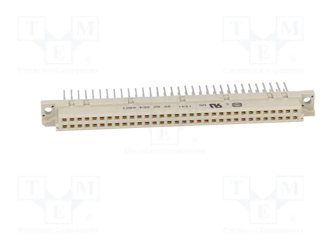 HARTING Conector de datos DIN 41612 hembra de 64 pines recto