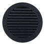 Edm Rejilla ventilación redonda empotrable con mosquitera ABS gris antracita Ø120mm