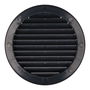 Edm Rejilla ventilación redonda empotrable con mosquitera ABS gris antracita Ø120mm