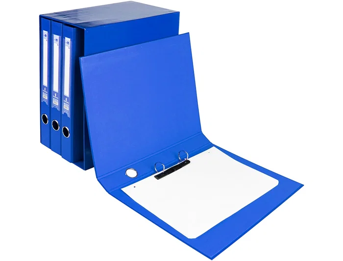 Liderpapel Módulo 4 Archivadores Folio 2 Anillas Mixtas 25mm Azul