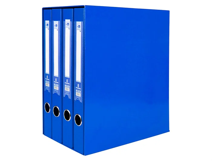 Liderpapel Módulo 4 Archivadores Folio 2 Anillas Mixtas 25mm Azul