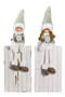 DKD Home Decor Figura LED Niña Verde y Blanco