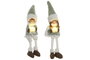 DKD Home Decor Figura LED Niña Verde y Blanco