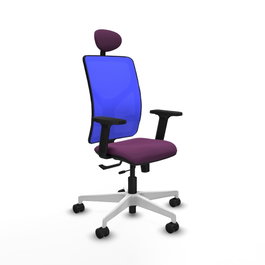 PIQUERAS Y CRESPO Silla de oficina Motilla con mecanismo Sincro/Traslack Morado y Azul