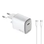 Celly UPTC1USBC45WCTC - Cargador de Pared 45W con Cable USB-C 2m, Tecnología GaN, Carga Rápida, Blanco, Compatible con Smartphone y Tableta