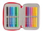 Plumier Triple Sevilla Fútbol Club Rojo 12,5 x 19,5 x 5,5 cm 36 Piezas