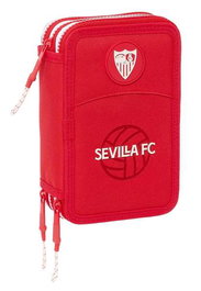 Plumier Triple Sevilla Fútbol Club Rojo 12,5 x 19,5 x 5,5 cm 36 Piezas