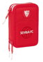 Plumier Triple Sevilla Fútbol Club Rojo 12,5 x 19,5 x 5,5 cm 36 Piezas