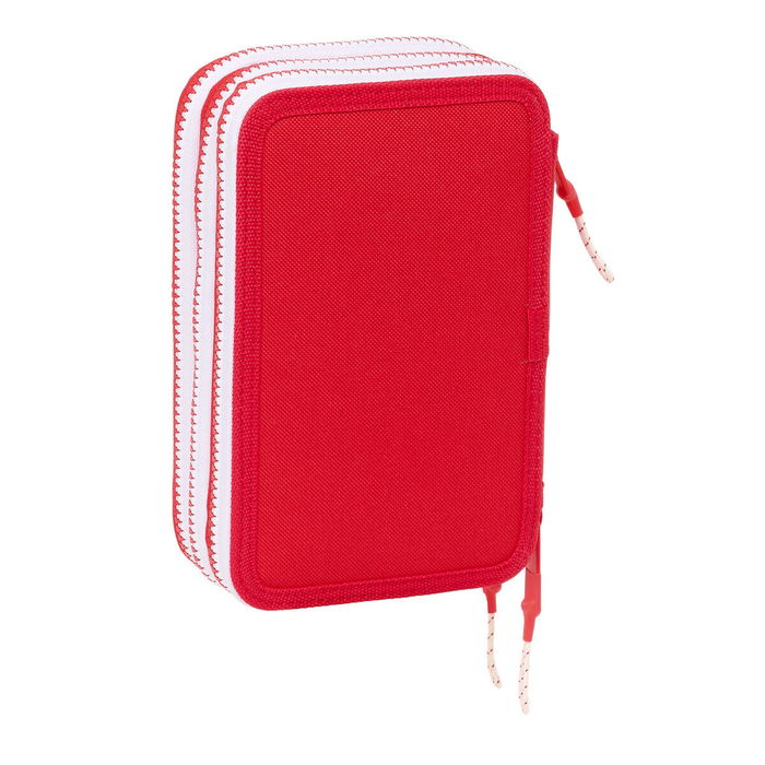 Plumier Triple Sevilla Fútbol Club Rojo 12,5 x 19,5 x 5,5 cm 36 Piezas