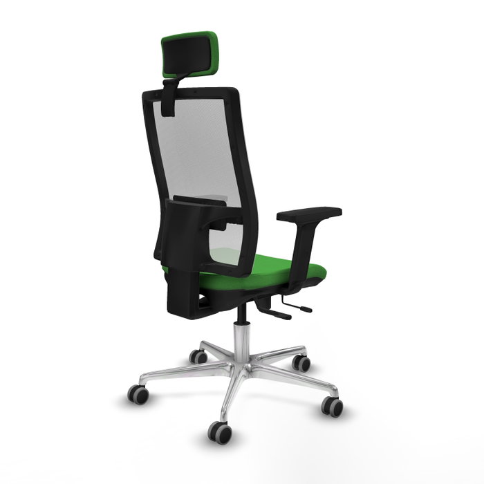 PIQUERAS Y CRESPO Silla de oficina Horna con mecanismo Sincro/Traslack, Verde y Blanco