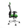 PIQUERAS Y CRESPO Silla de oficina Horna con mecanismo Sincro/Traslack, Verde y Blanco