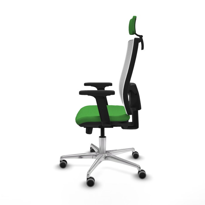 PIQUERAS Y CRESPO Silla de oficina Horna con mecanismo Sincro/Traslack, Verde y Blanco