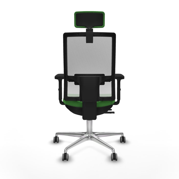 PIQUERAS Y CRESPO Silla de oficina Horna con mecanismo Sincro/Traslack, Verde y Blanco