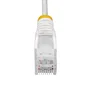StarTech Cable Ethernet Cat6 Slim U/UTP (N6PAT15MWHS) - 15 metros - Blanco - Alta densidad, PoE++ hasta 100W, Conectores RJ45 sin enganche chapados en oro, Cubierta LSZH, 28AWG