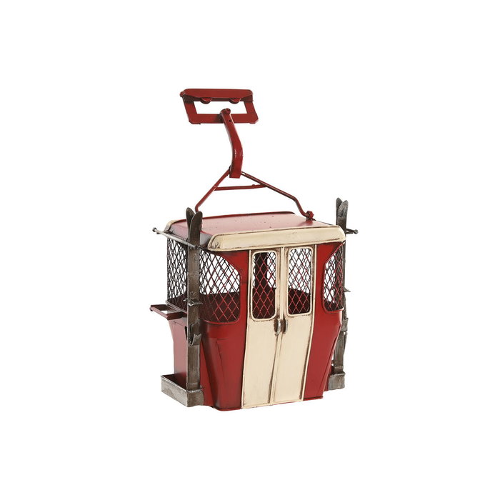 DKD Home Decor Vehículo de Decoración Metal Teleférico Rojo