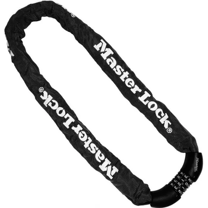 Master Lock Cadena Antirrobo para Bicicleta - Código de Bloqueo 4 Dígitos, Acero Endurecido, 90 x 1 cm Master Lock Cadena Antirrobo para Bicicleta - Código de Bloqueo 4 Dígitos, Acero Endurecido, 90 x 1 cm