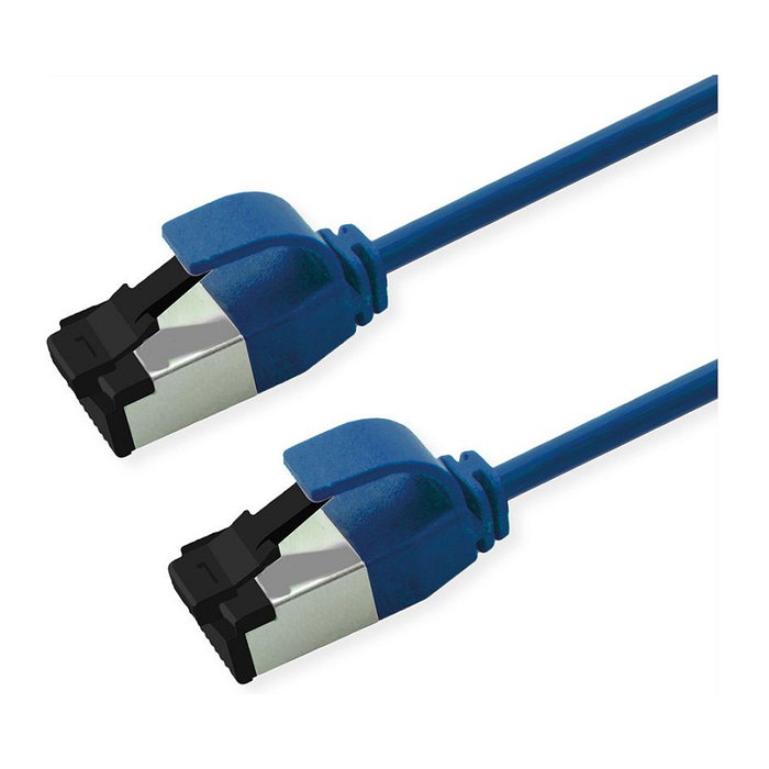 ROLINE Cable de parche Cat8.1 Slim, PoE, Azul, 5m ROLINE Cable de parche Cat8.1 Slim, PoE, Azul, 5m
