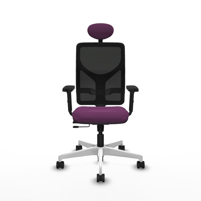 PIQUERAS Y CRESPO Silla de oficina Motilla Morado con Malla Negra