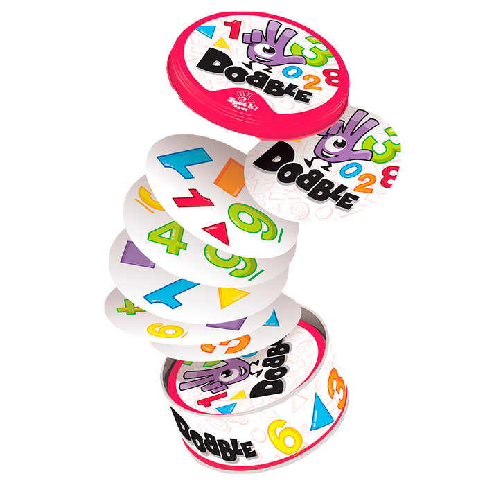 Zygomatic Dobble Formas y Números Juego de Cartas Rápido y Divertido para Niños y Adultos Recomendado a partir de 3 Años