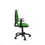 Silla de oficina Algarra con mecanismo Contacto permanente básico tapizada con Tela color Verde. Equipada con Base poliamida negra, Brazos 1D y Ruedas de nailon 50 mm