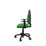 Silla de oficina Algarra con mecanismo Contacto permanente básico tapizada con Tela color Verde. Equipada con Base poliamida negra, Brazos 1D y Ruedas de nailon 50 mm