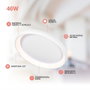 GSC Evolution Plafón de techo LED Simola redondo 46W 4000K Blanco