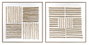 DKD Home Decor Cuadro Lienzo con Líneas 3D (Pack de 2)
