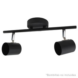 GSC Evolution Foco techo doble lineal Serie Edina GU10 Negro