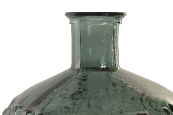 DKD Home Decor Jarrón de Cristal Reciclado Hojas Verde DKD Home Decor Jarrón de Cristal Reciclado Hojas Verde