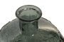 DKD Home Decor Jarrón de Cristal Reciclado Hojas Verde