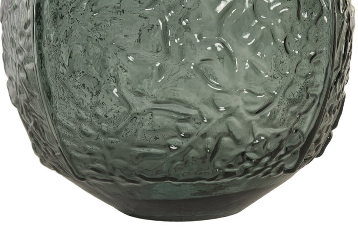 DKD Home Decor Jarrón de Cristal Reciclado Hojas Verde DKD Home Decor Jarrón de Cristal Reciclado Hojas Verde