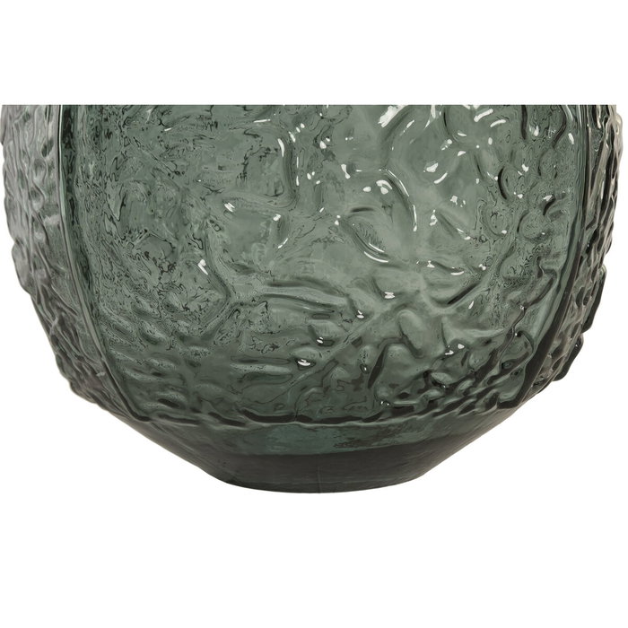 DKD Home Decor Jarrón de Cristal Reciclado Hojas Verde DKD Home Decor Jarrón de Cristal Reciclado Hojas Verde