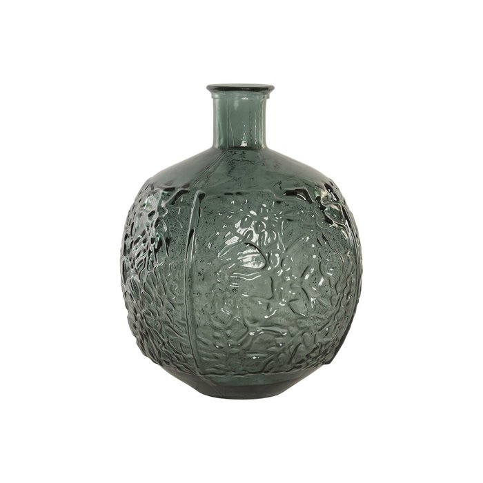 DKD Home Decor Jarrón de Cristal Reciclado Hojas Verde DKD Home Decor Jarrón de Cristal Reciclado Hojas Verde