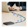LogiLink Cable USB 3.2 Gen2x2 Tipo C a Tipo C con LED, 2m, negro