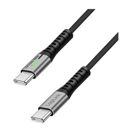 LogiLink Cable USB 3.2 Gen2x2 Tipo C a Tipo C con LED, 2m, negro