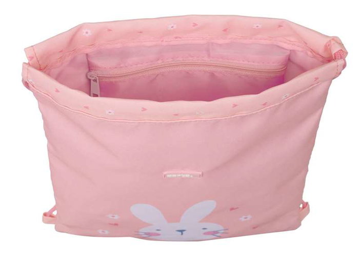 Bolsa Mochila con Cuerdas Safta Bunny Rosa 26 x 34 x 1 cm