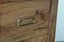 DKD Home Decor Cómoda Colonial 8 Cajones Madera Acacia Natural Dorado 110 x 45 x 108 cm