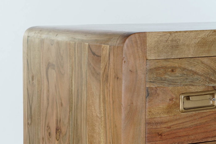 DKD Home Decor Cómoda Colonial 8 Cajones Madera Acacia Natural Dorado 110 x 45 x 108 cm DKD Home Decor Cómoda Colonial 8 Cajones Madera Acacia Natural Dorado 110 x 45 x 108 cm