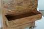 DKD Home Decor Cómoda Colonial 8 Cajones Madera Acacia Natural Dorado 110 x 45 x 108 cm