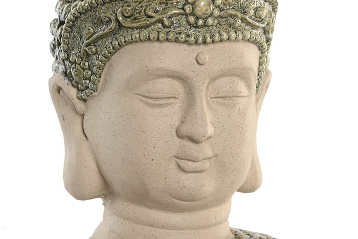 DKD Home Decor Figura Buda Beige en Magnesia y Fibra de Vidrio (Pack de 2) DKD Home Decor Figura Buda Beige en Magnesia y Fibra de Vidrio (Pack de 2)