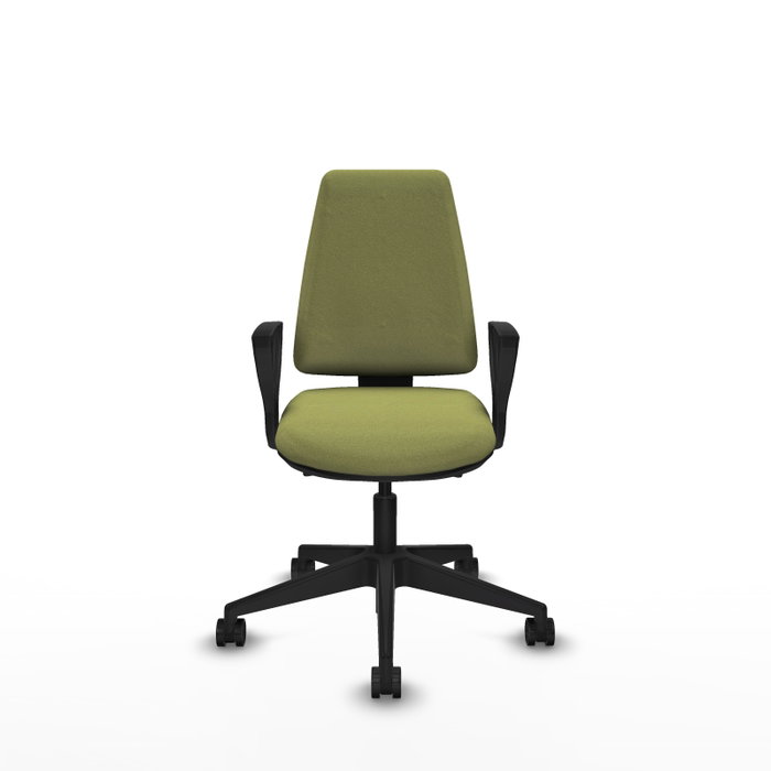 PIQUERAS Y CRESPO Silla de oficina Elche con mecanismo Asincro, Verde oliva