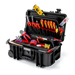 Knipex 00 21 33 E Werkzeugkoffer Robust26 Move Elektro - Maletín de Herramientas para Electricista, 26 Piezas