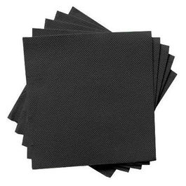 Servilletas 2 Capas Punta Punta 33x33cm Paquete 50 Unidades Negro