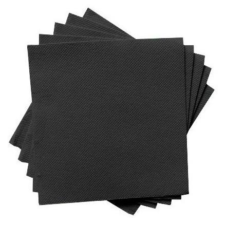 Servilletas 2 Capas Punta Punta 33x33cm Paquete 50 Unidades Negro Servilletas 2 Capas Punta Punta 33x33cm Paquete 50 Unidades Negro