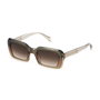 Police SPLG21-5306PC Gafas de sol para mujer con lentes marrones degradadas