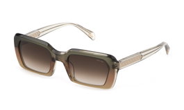 Police SPLG21-5306PC Gafas de sol para mujer con lentes marrones degradadas